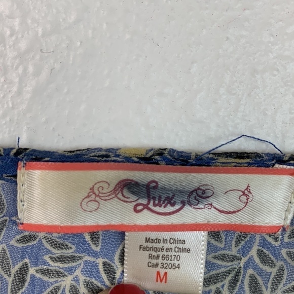 Urban Outfitters Lux: Silk V neck sheer floral sleeveless tunic top blouse EUC - Picture 6 of 7